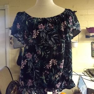 American eagle Crop top tropical/Floral